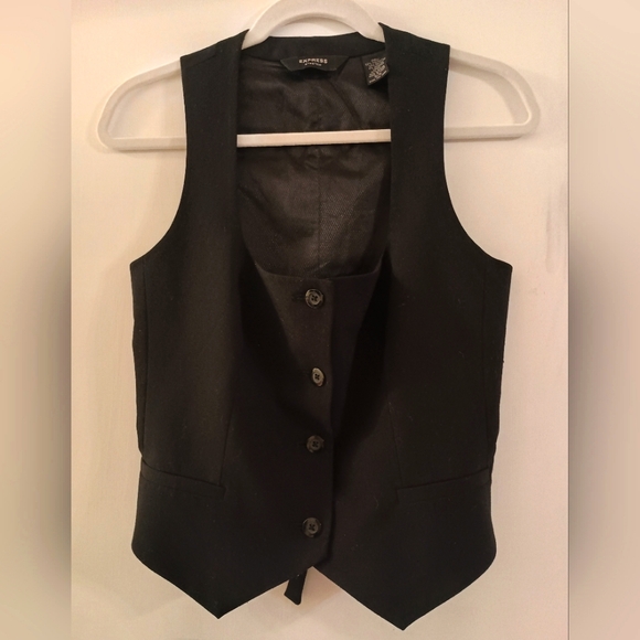 Express Vest Black Size 5/6 - Picture 1 of 3